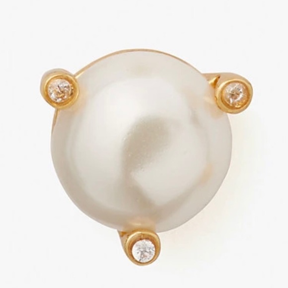 NWT Kate Spade Rise and Shine Zirconia & Pearl 2-Stud Set - Picture 6 of 6